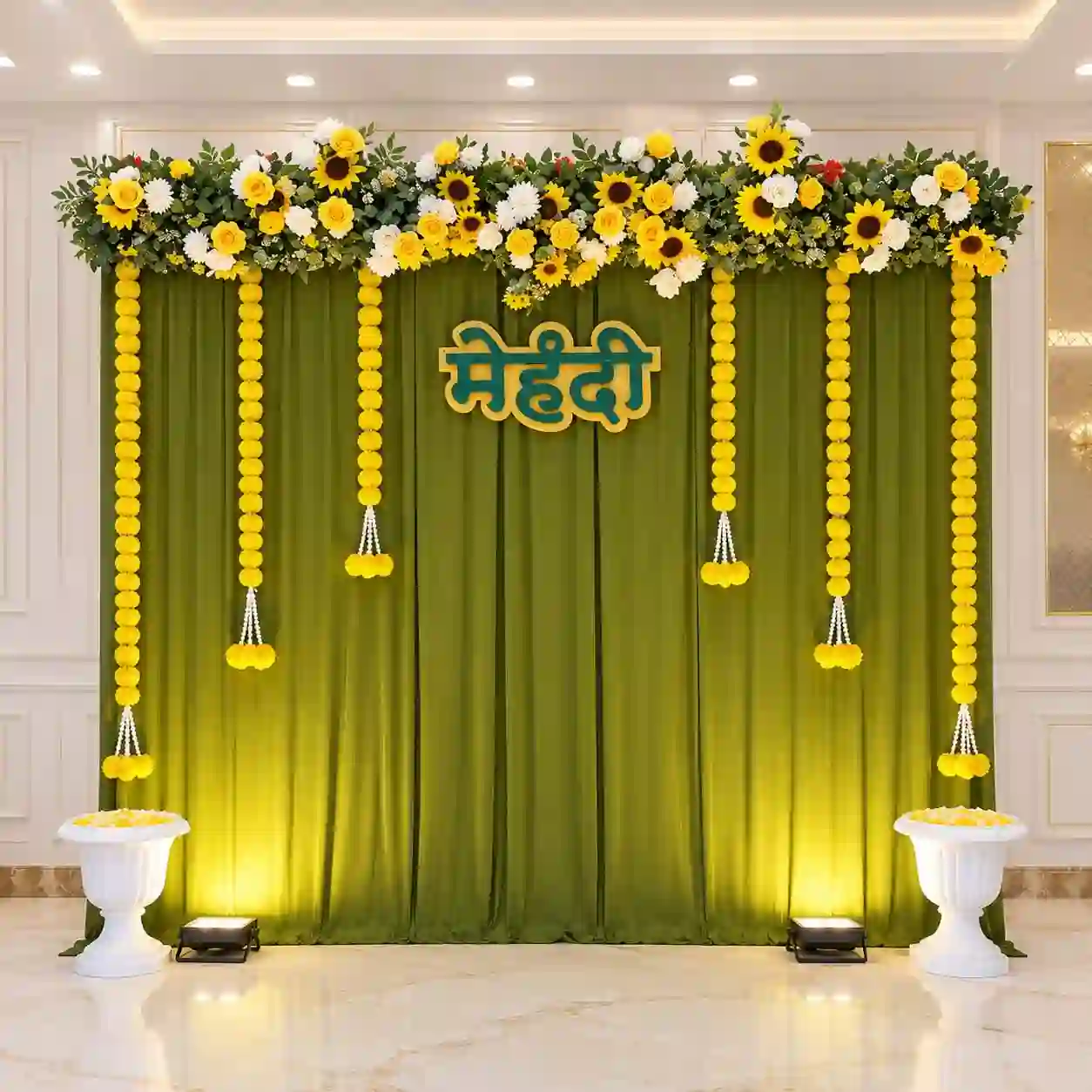 Golden Glow Mehendi Decor